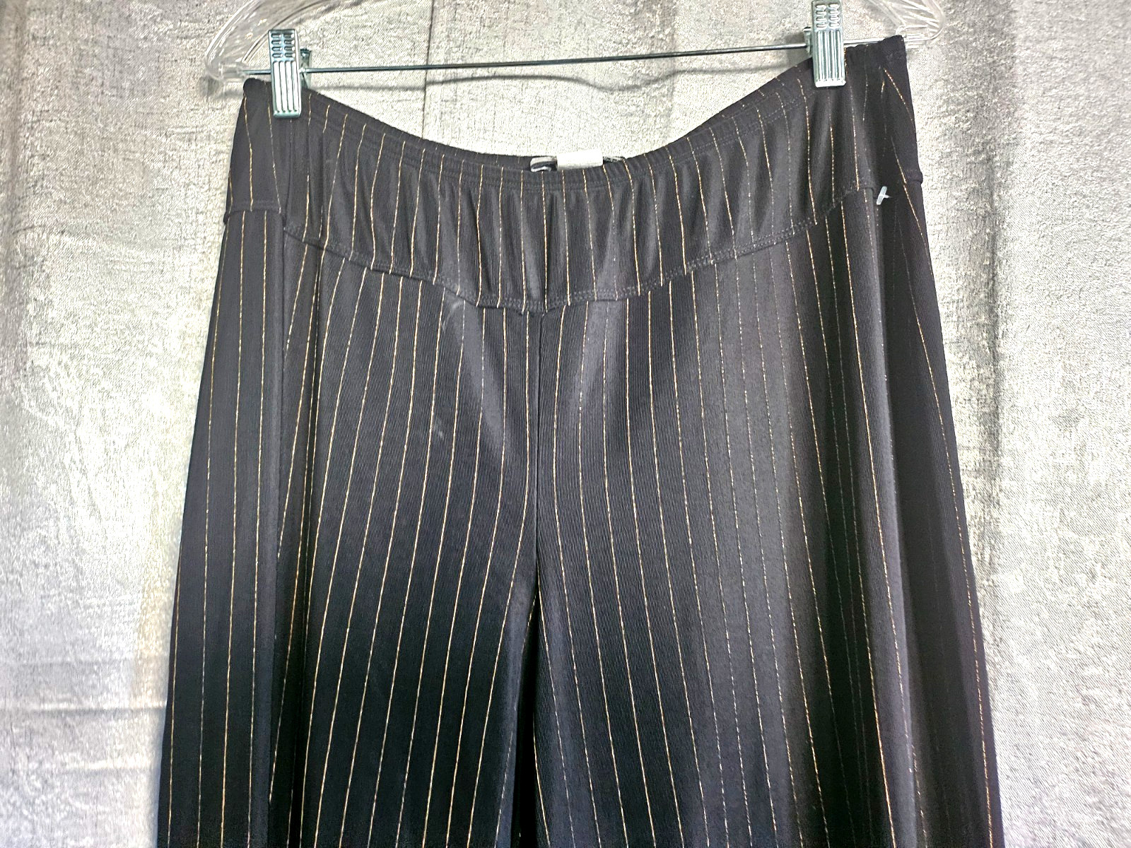 Vintage stephen & casey woman pants plus size 1X vertical pants black USA