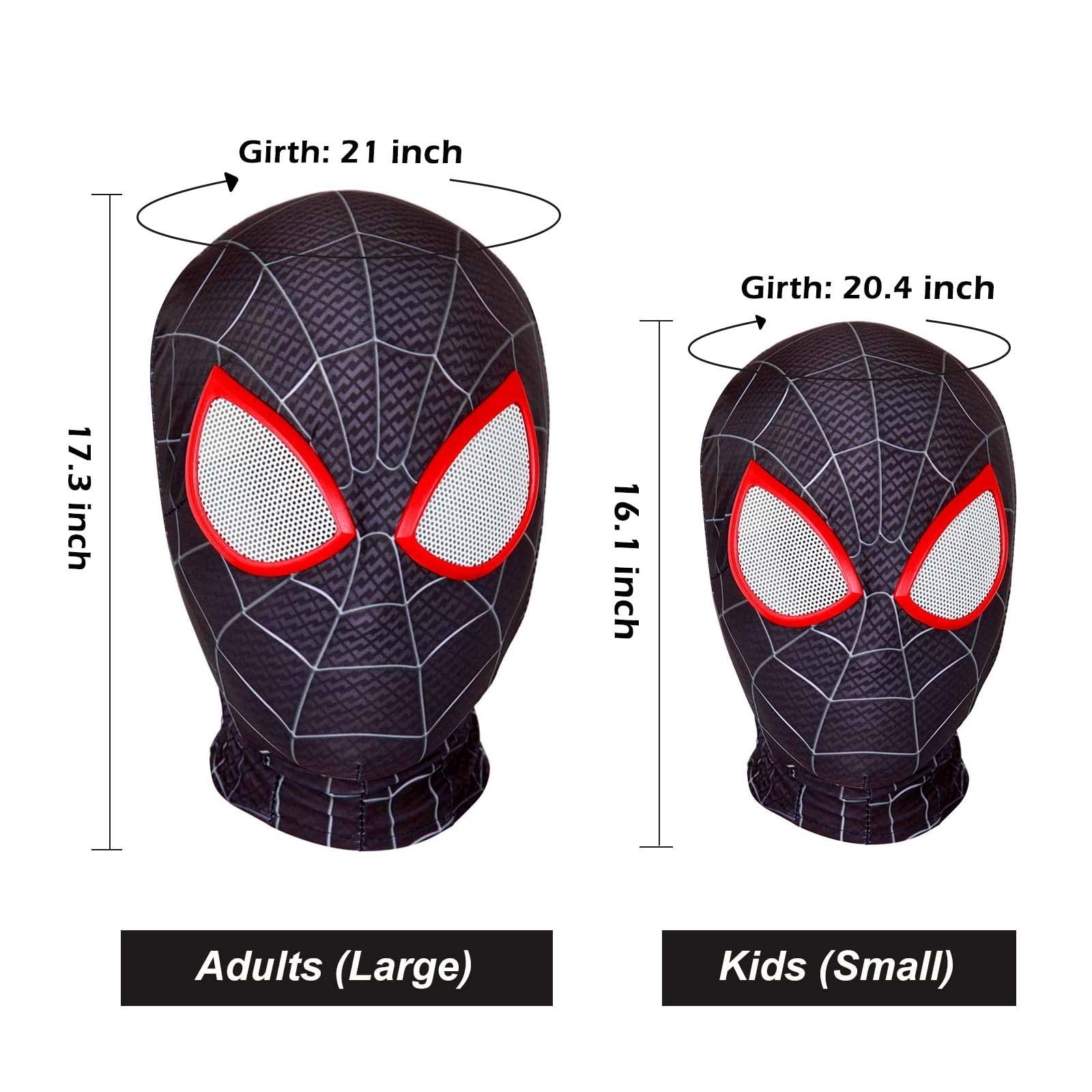 Spider-Man Mask Spiderman Movie Hero Costume Cosplay Props 3D Masks Adult Size