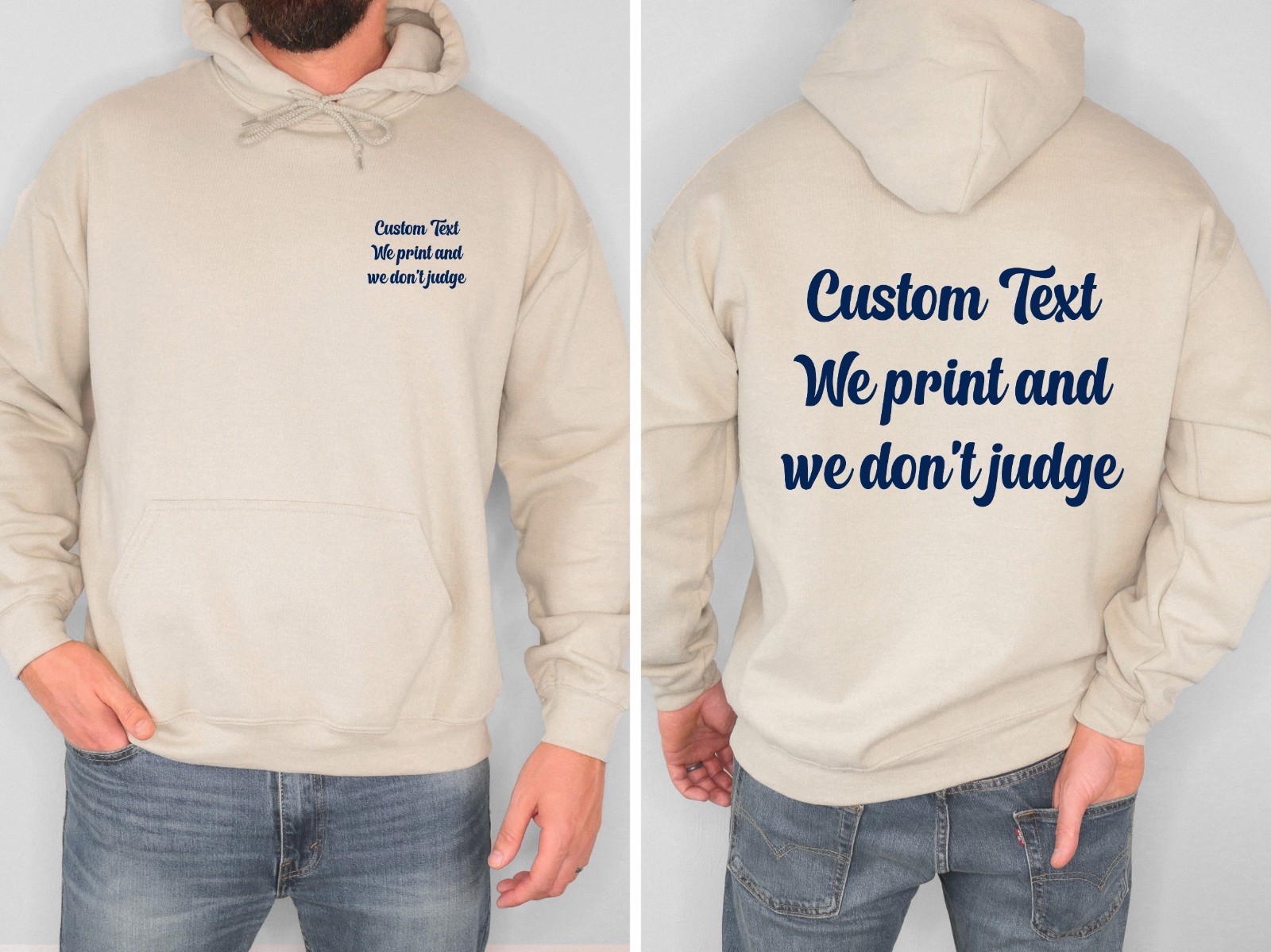 Custom Hoodie your logo personalized graphic tee business team