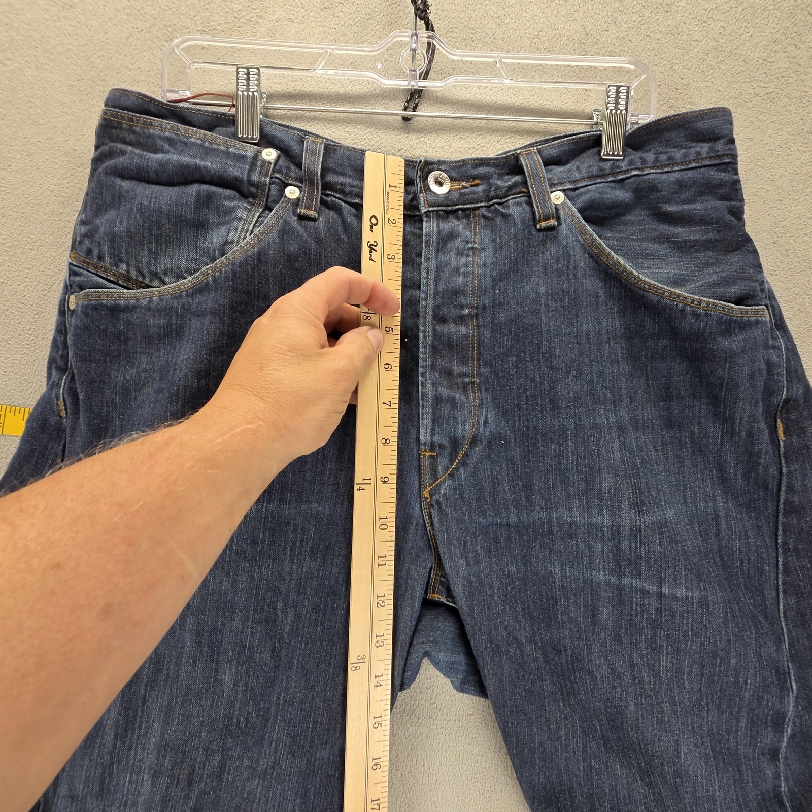 Vintage Levis Engineered Jeans Mens 34×32 Blue Buckle Back Twisted One Pocket
