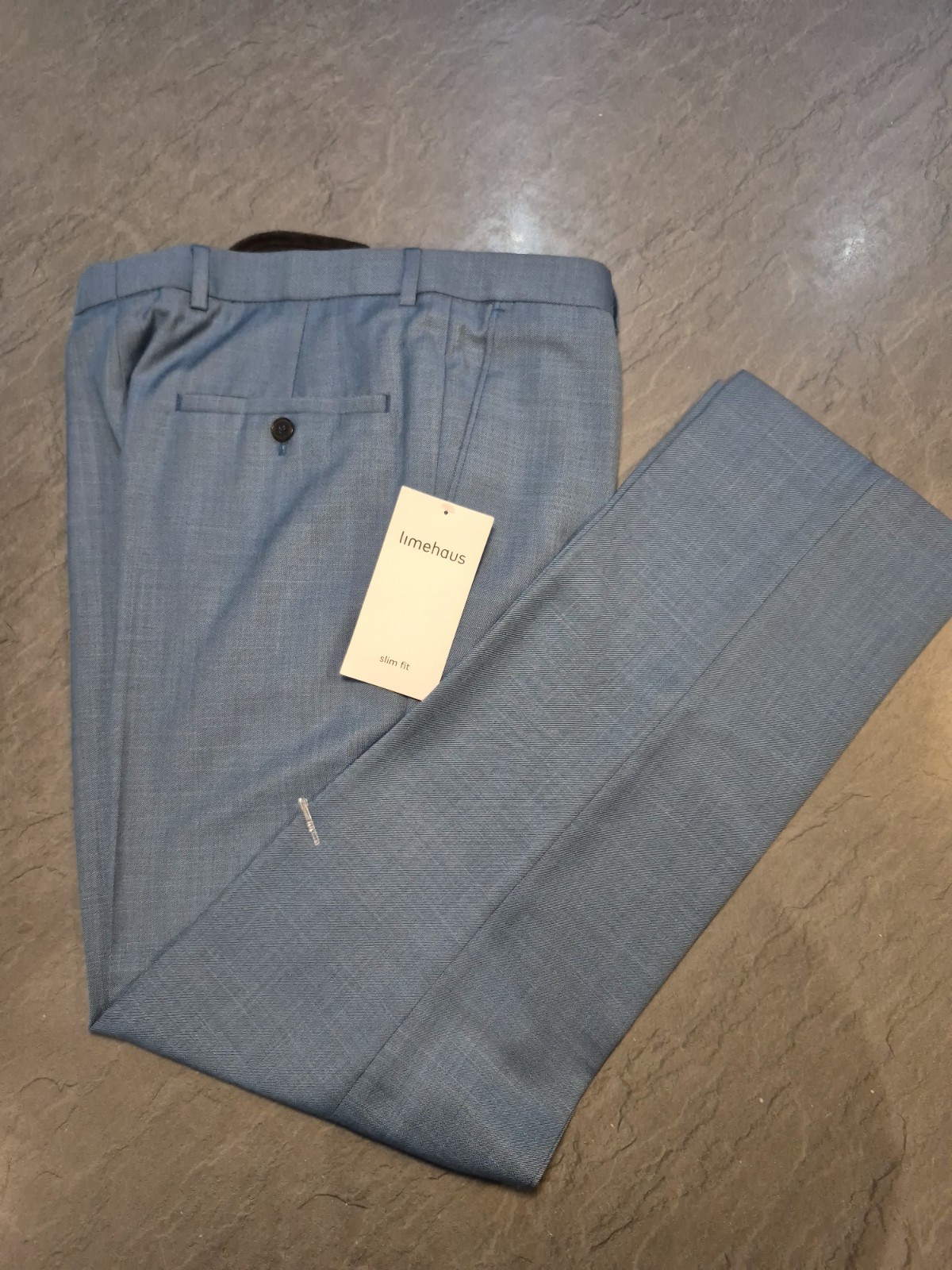 Limehaus Slim Fit Suit Trousers, Teal Size 34R BNWT