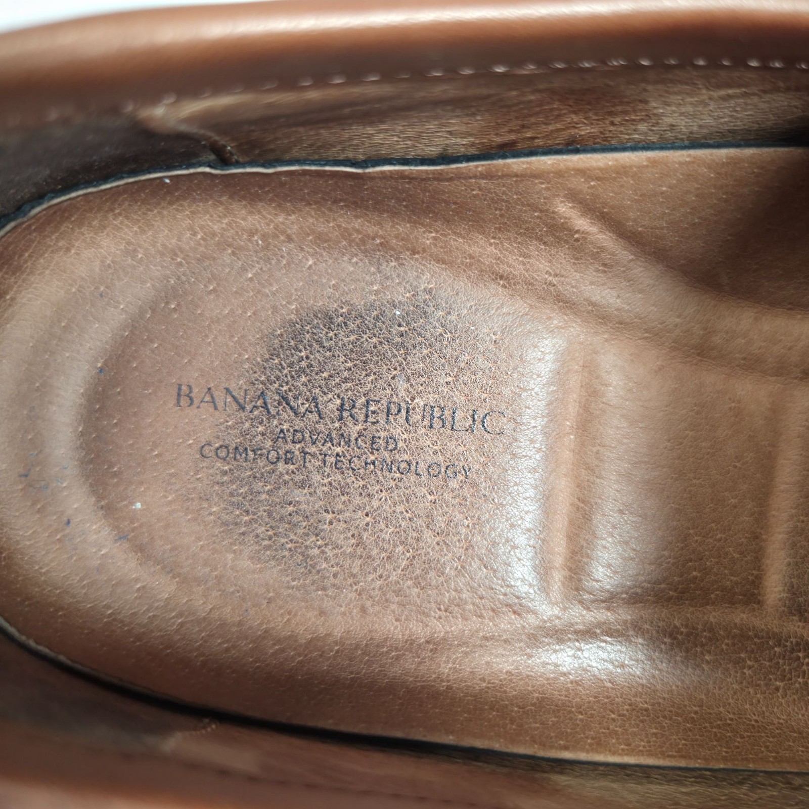 Banana Republic Brown Leather Loafers Mens 8.5M Advanced Comfort Technology