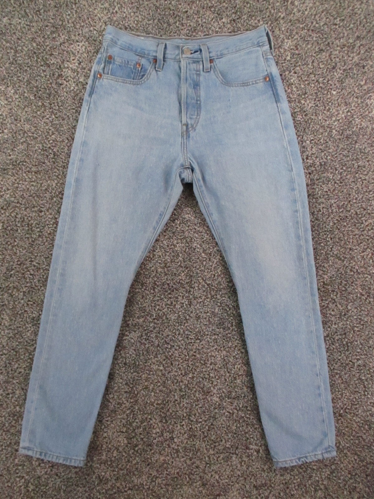 Levis 501 S Big E Jeans Womens 27×27 Blue Denim Skinny High Waist Western Retro