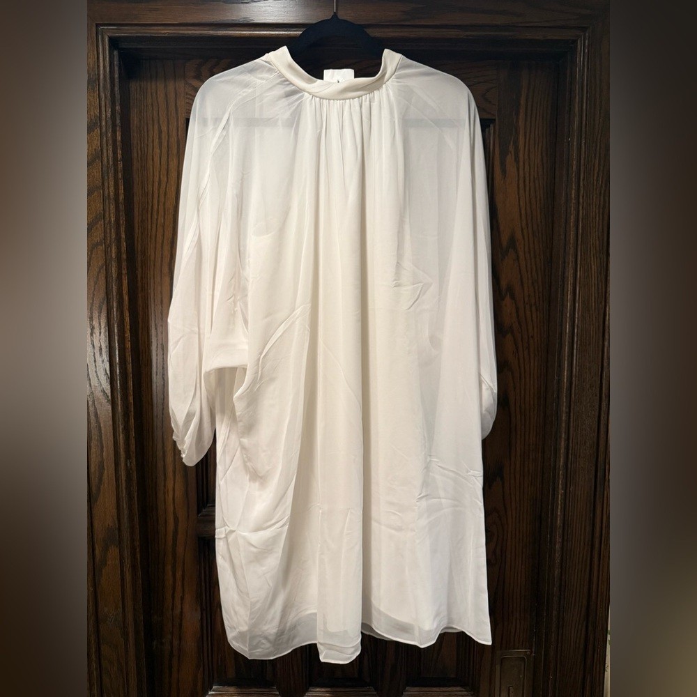 Trina Turk Elegant White Chiffon Dress