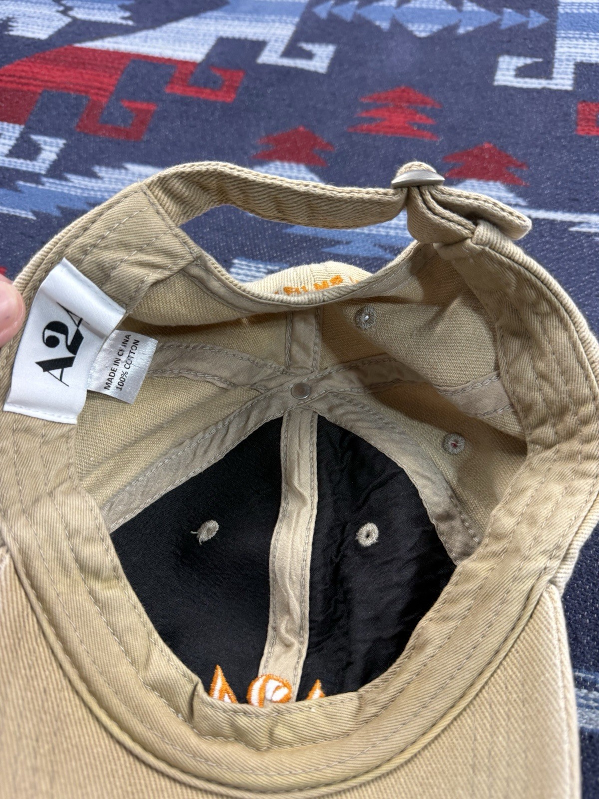 A24 Films Studio Logo Hat Tan Khaki Brown Strapback Limited Edition Dad Cap