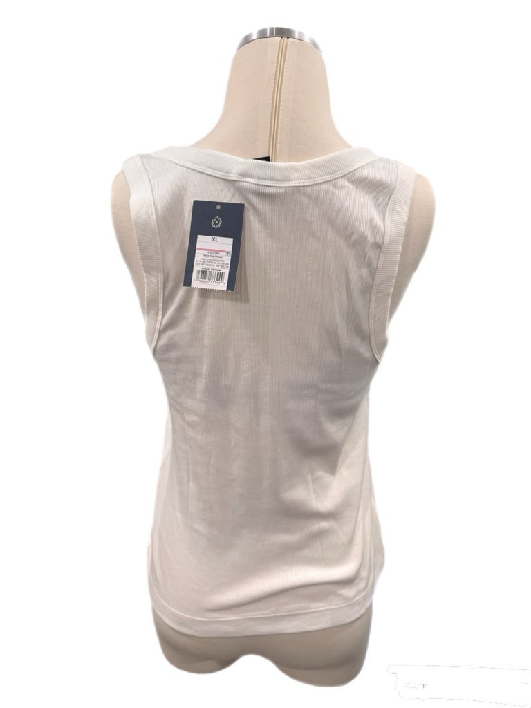 Universal Threads American Flag White Ribbed Fitted Tank Top Full Length XL Size