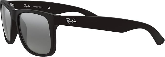 RAY-BAN, FRAME – MATTE RUBBER BLACK, LENSES – SILVER MIRROR, 622/55