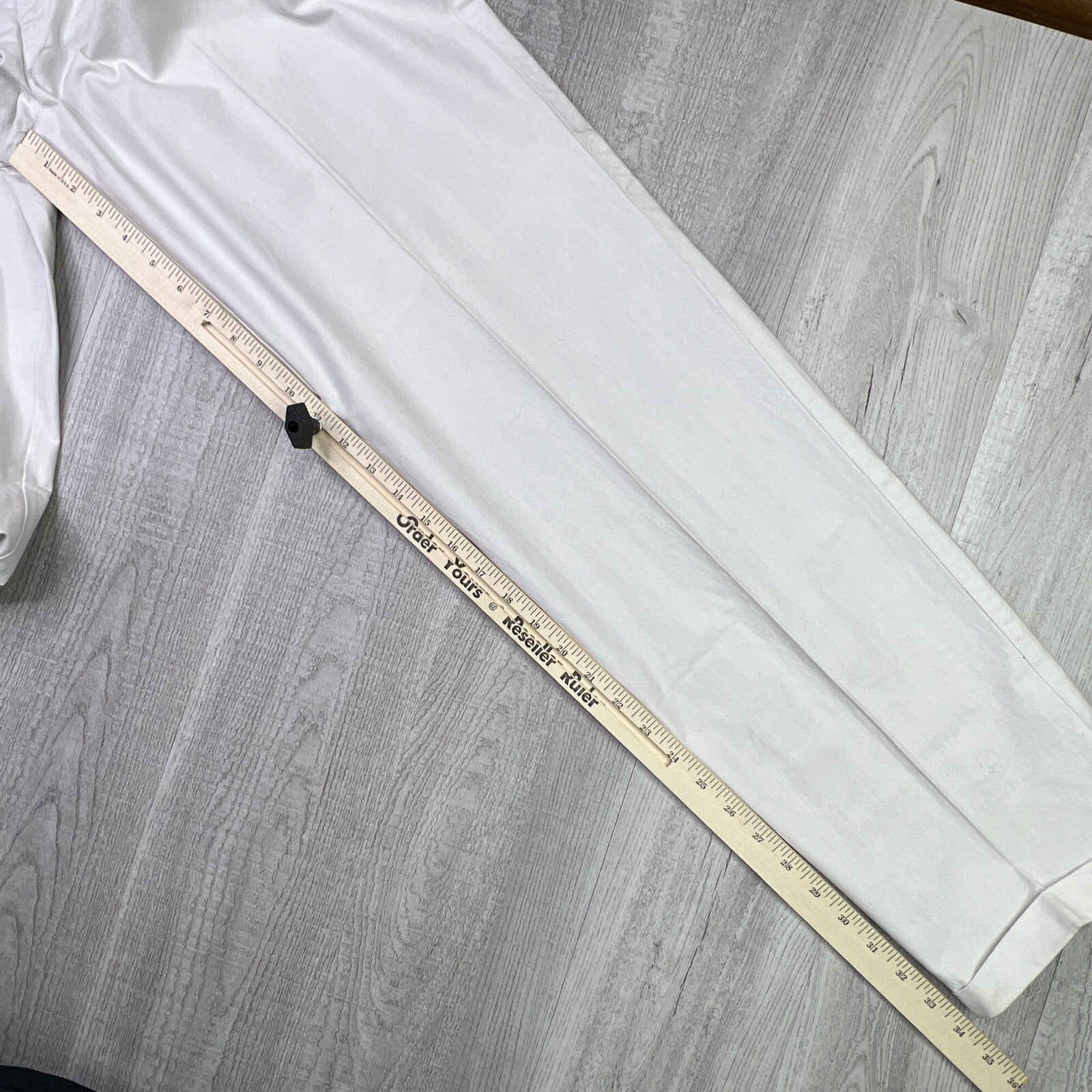 Vintage Nikoata Tokyo New York Mens Pleated Pants 100% Cotton Cuffed White Sz 34