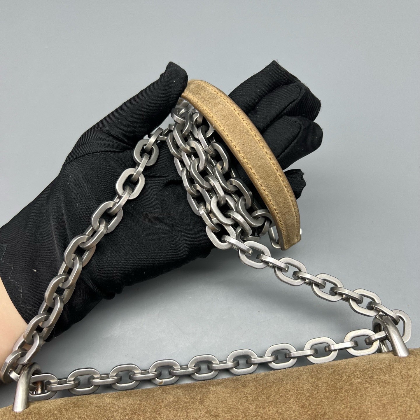 Prada Pre-Owned Authentic Chain Bag 24*15*6cm Nubuck Free Tracked Shipping