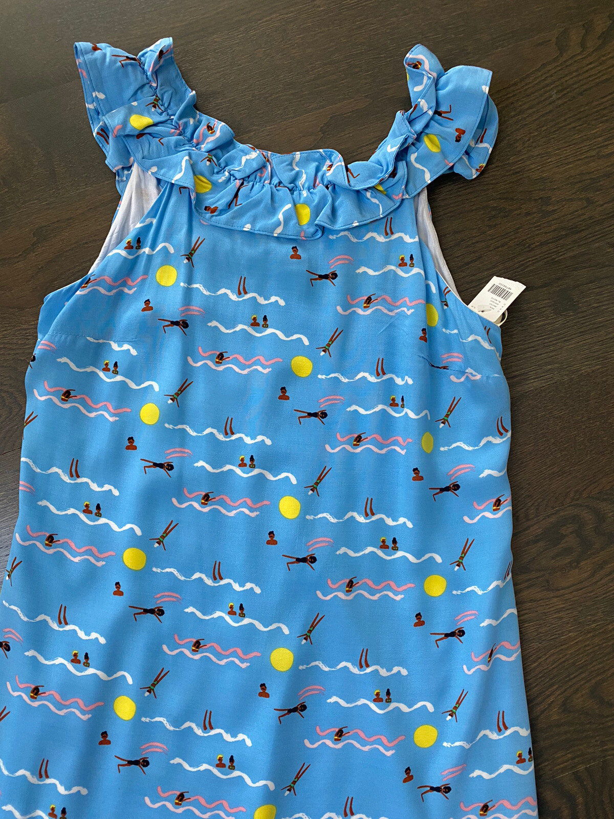 NWT~ Anthropologie Larke Harper Ruffled Dress Nautical Retro ~ SP