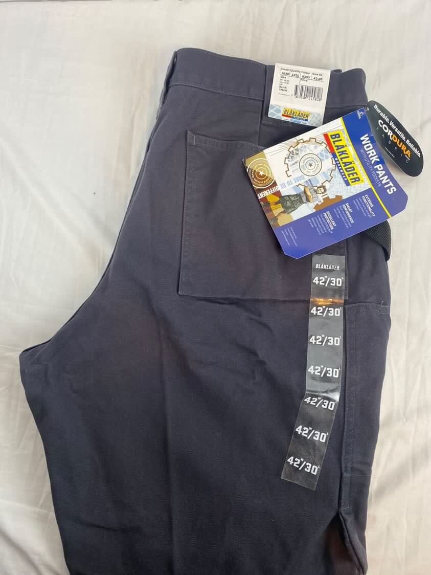 Blaklader Cotton Durable Work Wear Pants 42×30 Cordura Reinforced Pockets Rave