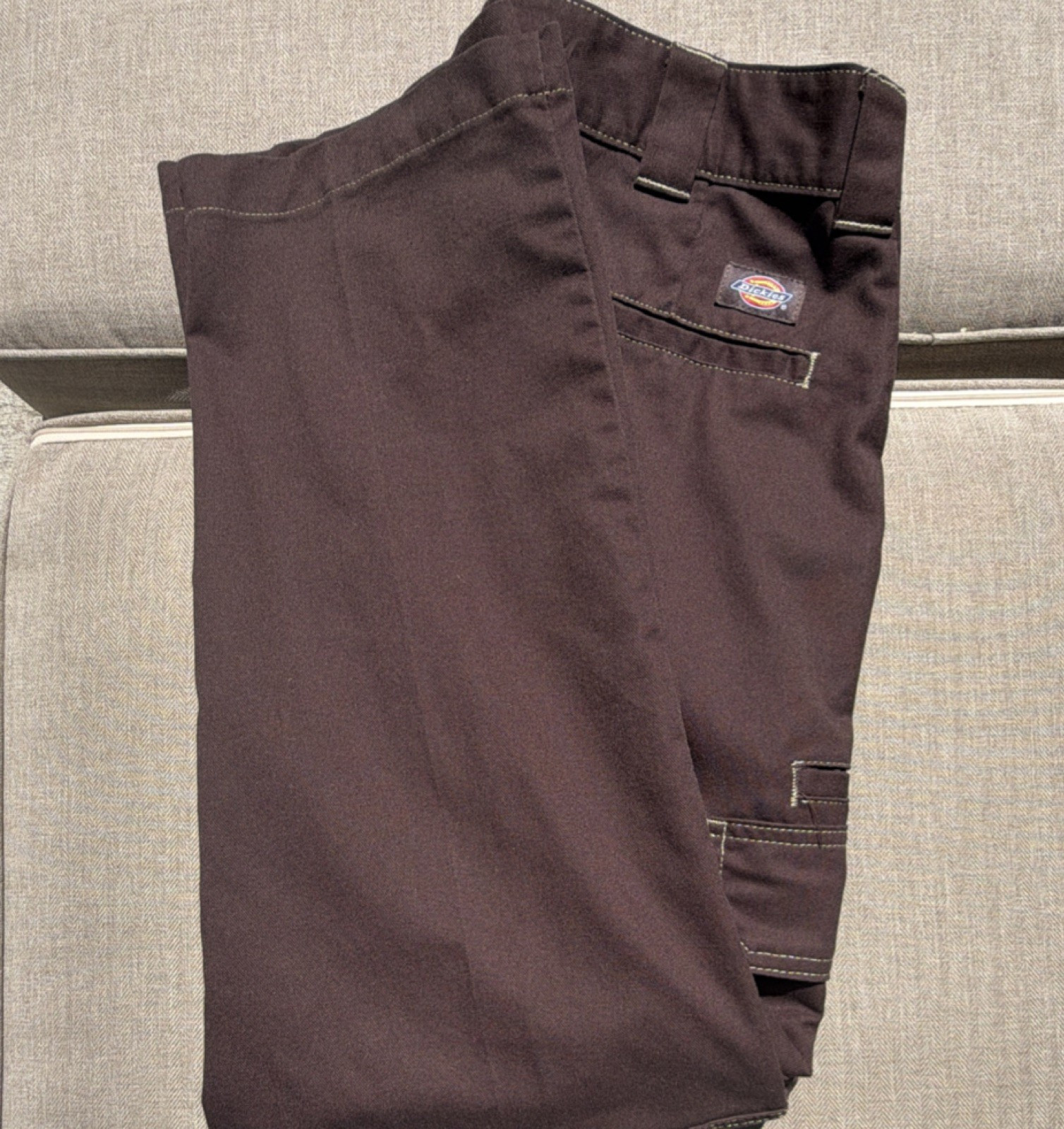 Dickies Flex Slim Straight Work Pants Brown 34×30 WP154CB Construction