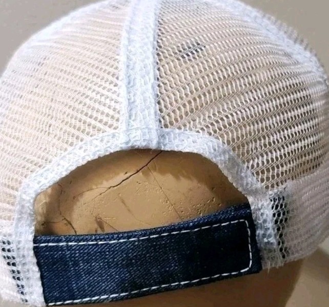 Pearl Jam Hat Distressed Blue Jean & White Mesh PEARL JAM HAT