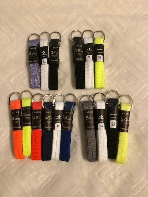 New Converse & Nike Black White Yellow Purple Blue 54 45 39 36 27 Inch Shoelaces