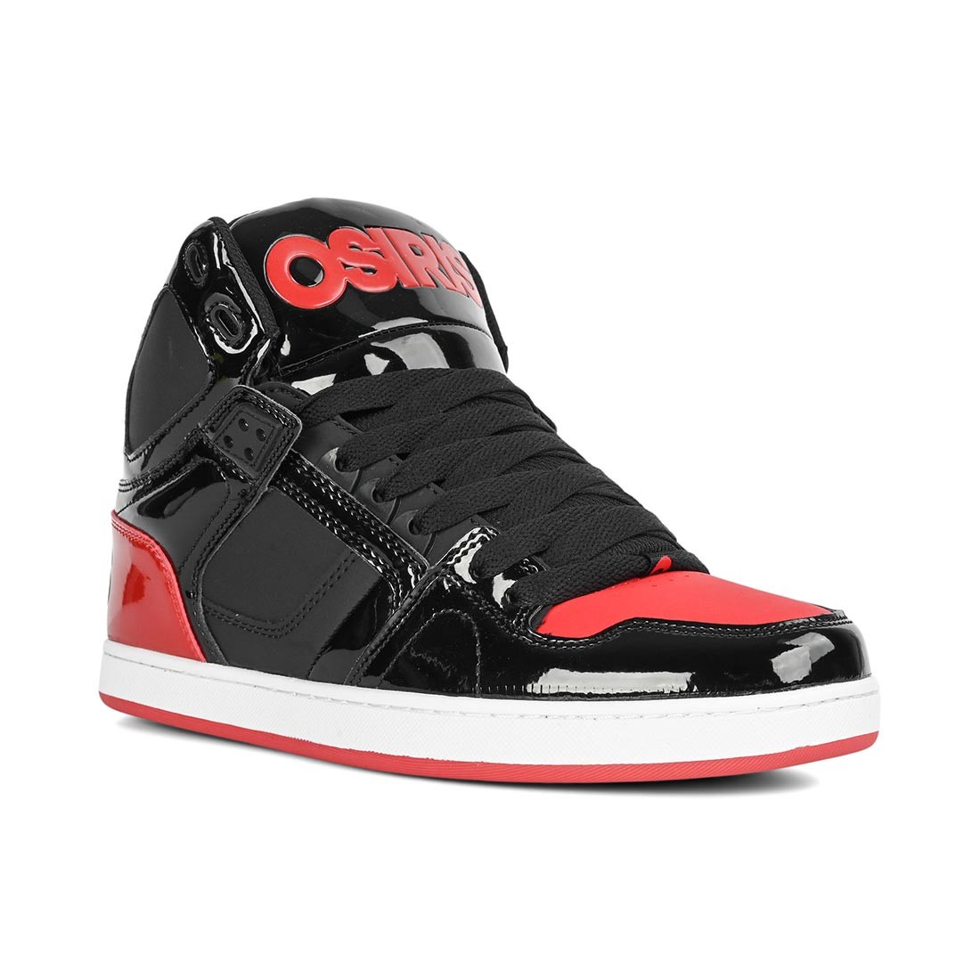 Osiris NYC 83 CLK High Top Shoes – Black/Black/Red
