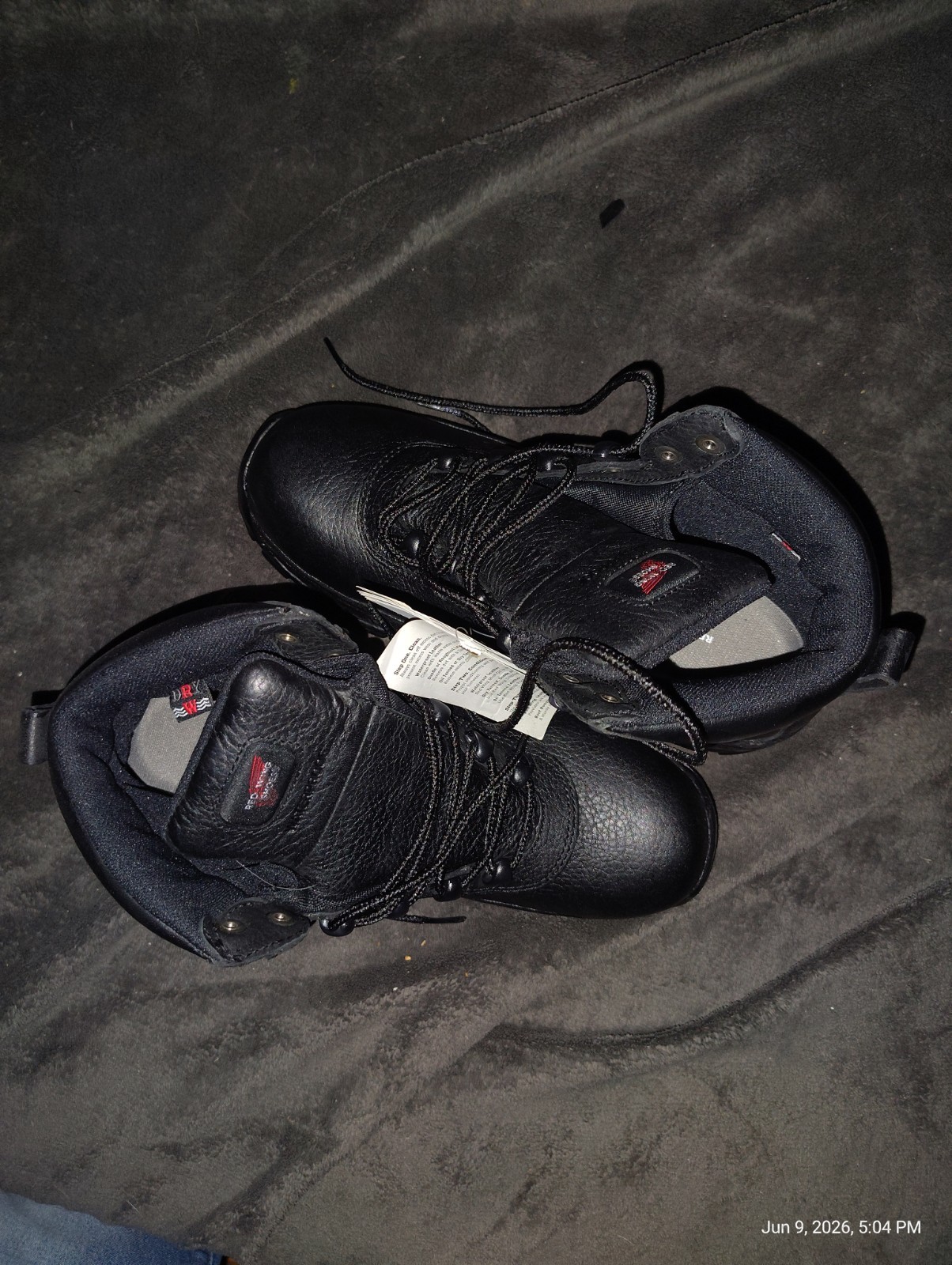 Red Wing steel Toe Shoes Black Electrical Hazard