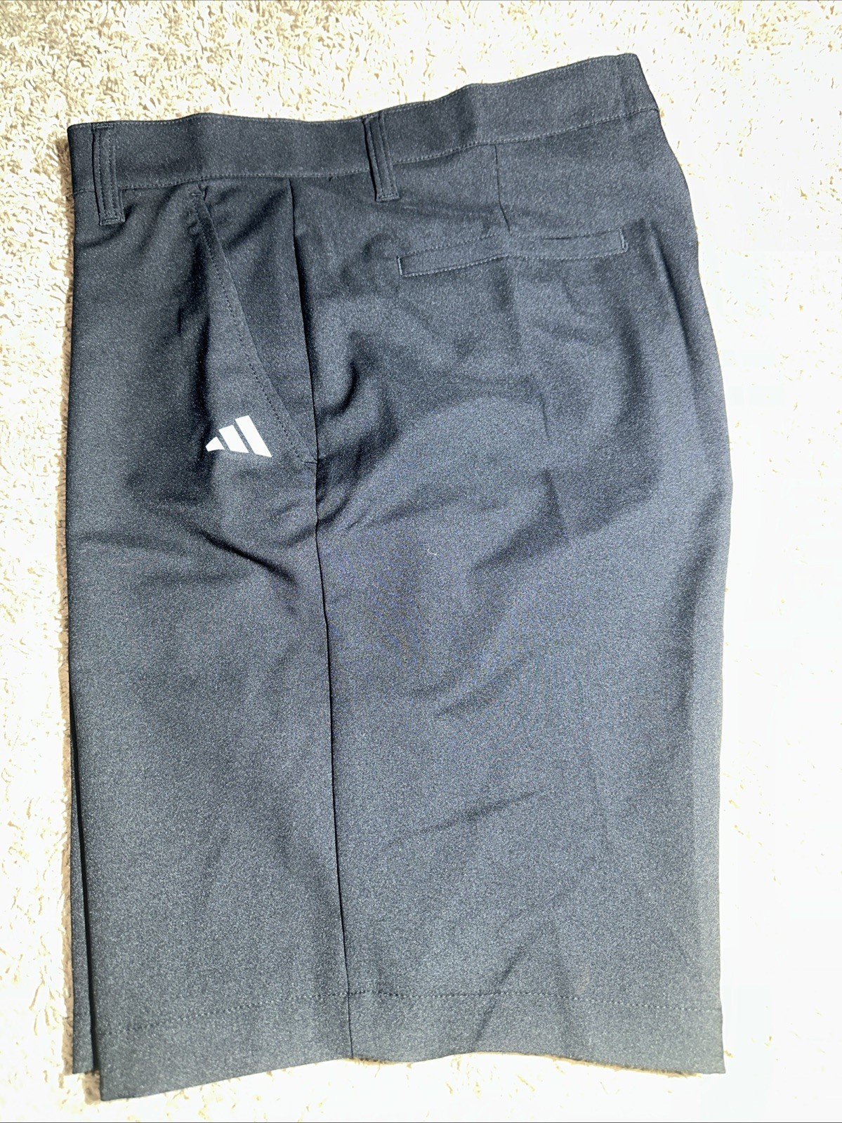 NEW Men’s Adidas Size 38 Black Flat Front Golf Shorts 9″ Inseam