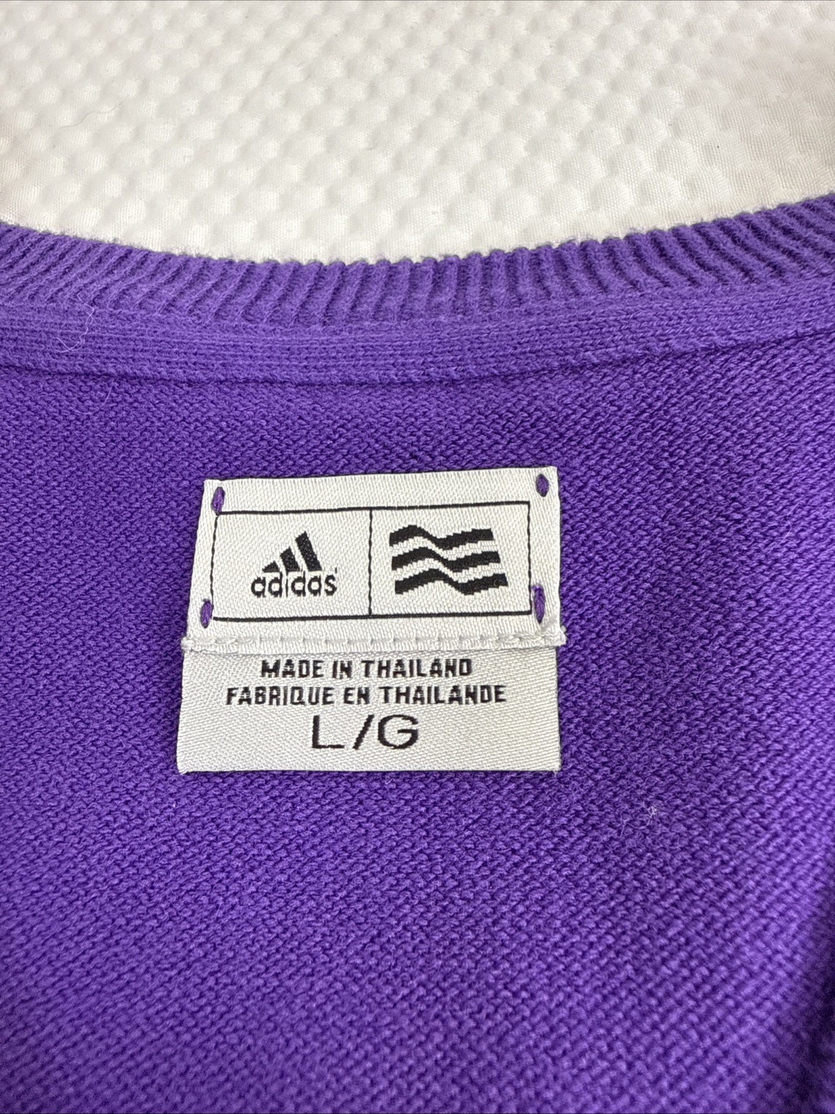 Retro Style Adidas Knitted Purple,Pink,& Beige Stripe Men’s Vest Size L Classy