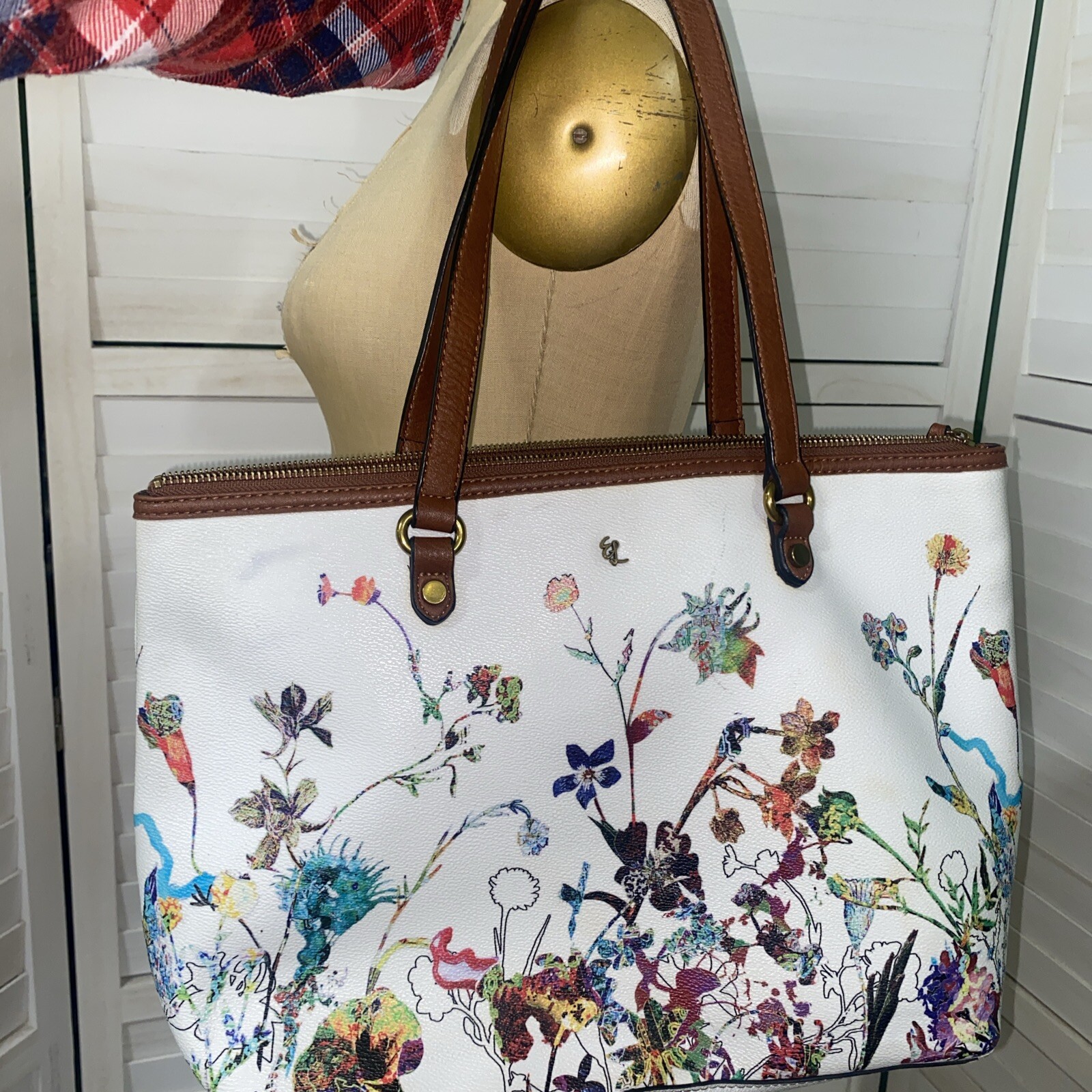 Elliott Lucca Floral Aria Bouquet Large Tote Vegan Leather