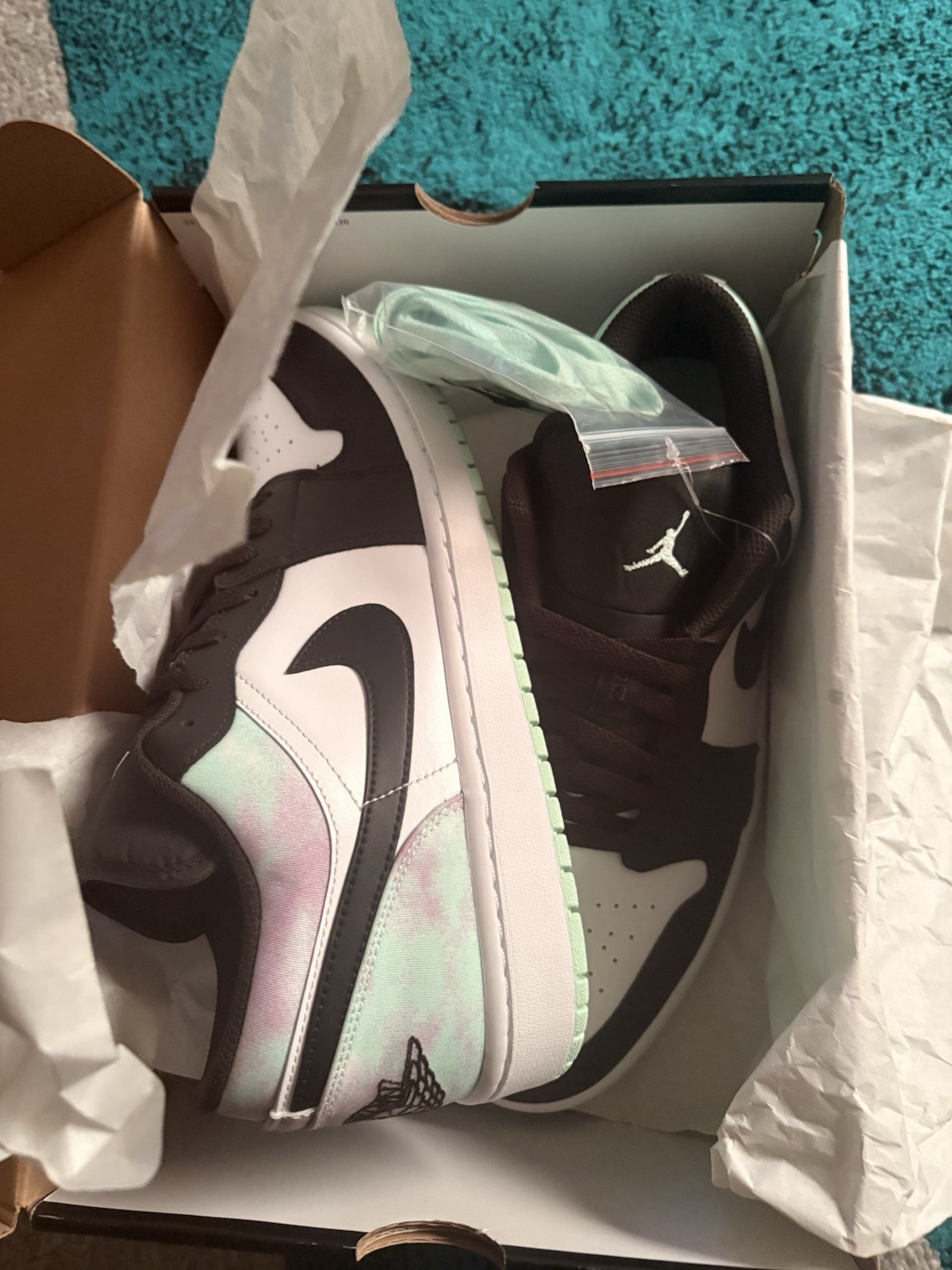 Jordan Air Jordan 1 Low SE Tie Dye Leather Men’s Sneakers DM1199-100