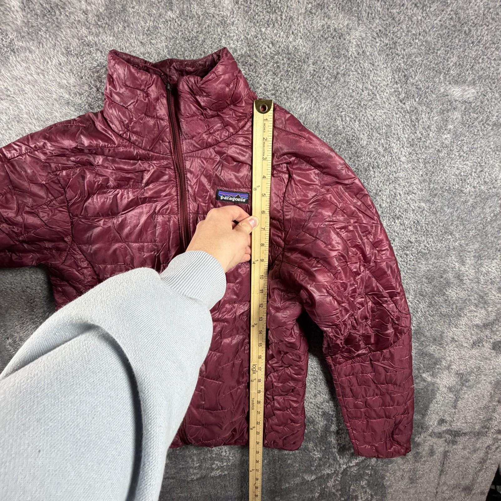Patagonia Nano Puff Jacket Womens Medium Pink Full Zip Quilted Outdoor READ