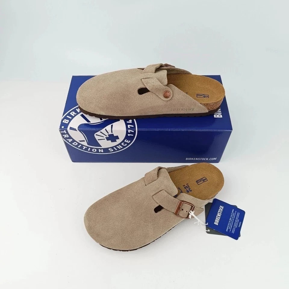 Birkenstock Boston Soft Footbed Suede Leather Clogs Comfort Shoes 35-46