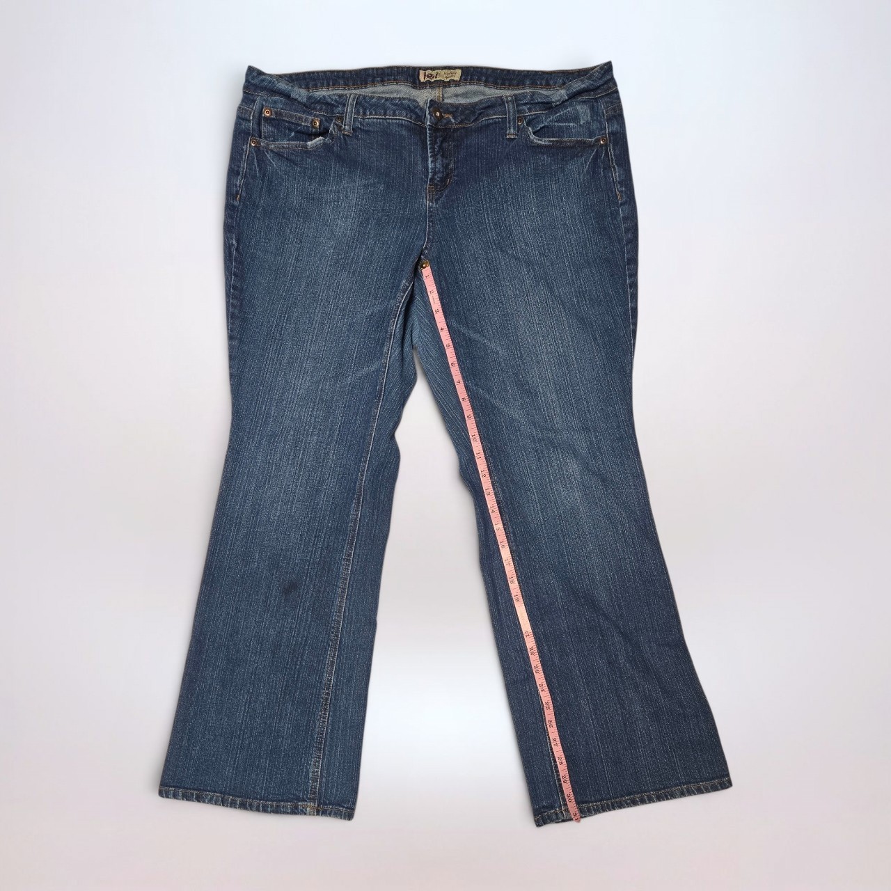 Vintage Y2K L.e.i. Sophia Hiphugger Bootcut Flared Dark Wash Blue Jeans Size 20