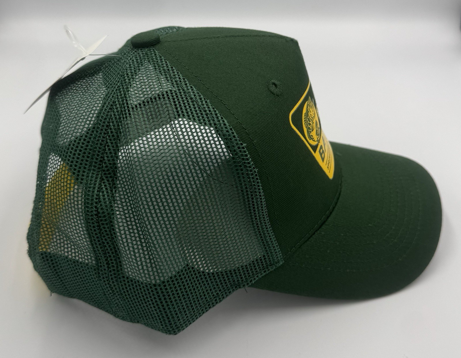 Bass Pro Shops Black Mesh Snapback Trucker Hat Green/Yellow O/S