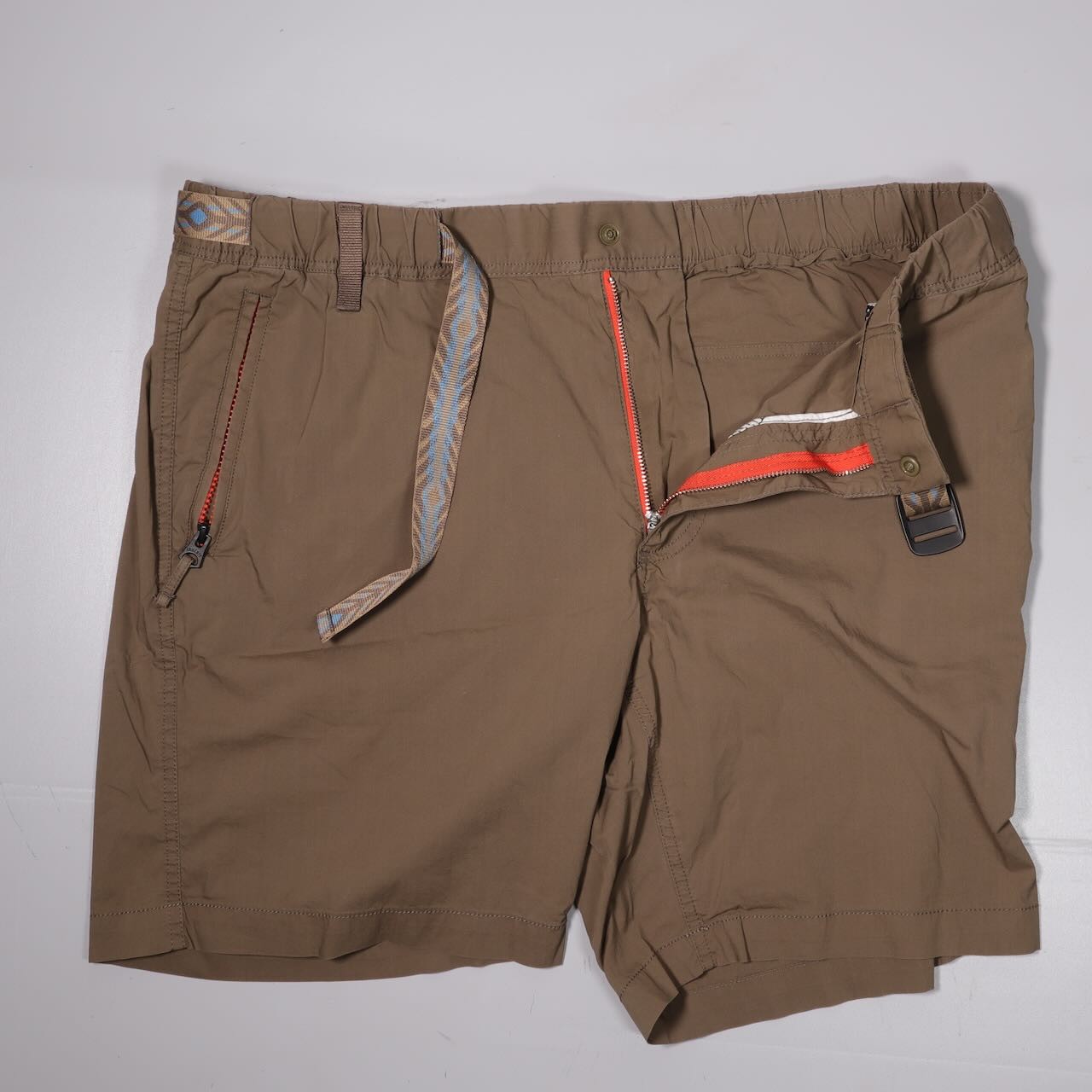Faherty Belted Hybrid Shorts Brown Lightweight Cotton Stretch Casual Mens XL x 8