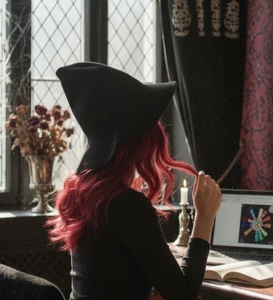 Black Knit Witch Hat – Soft Point Brim – New – Witchcore Cottagecore Pagan