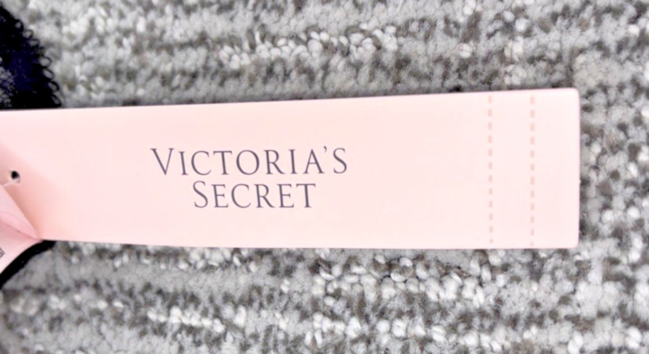 Victorias Secret Very Sexy NWT Medium Black Crotchles Lace Strappy Cheeky Panty.