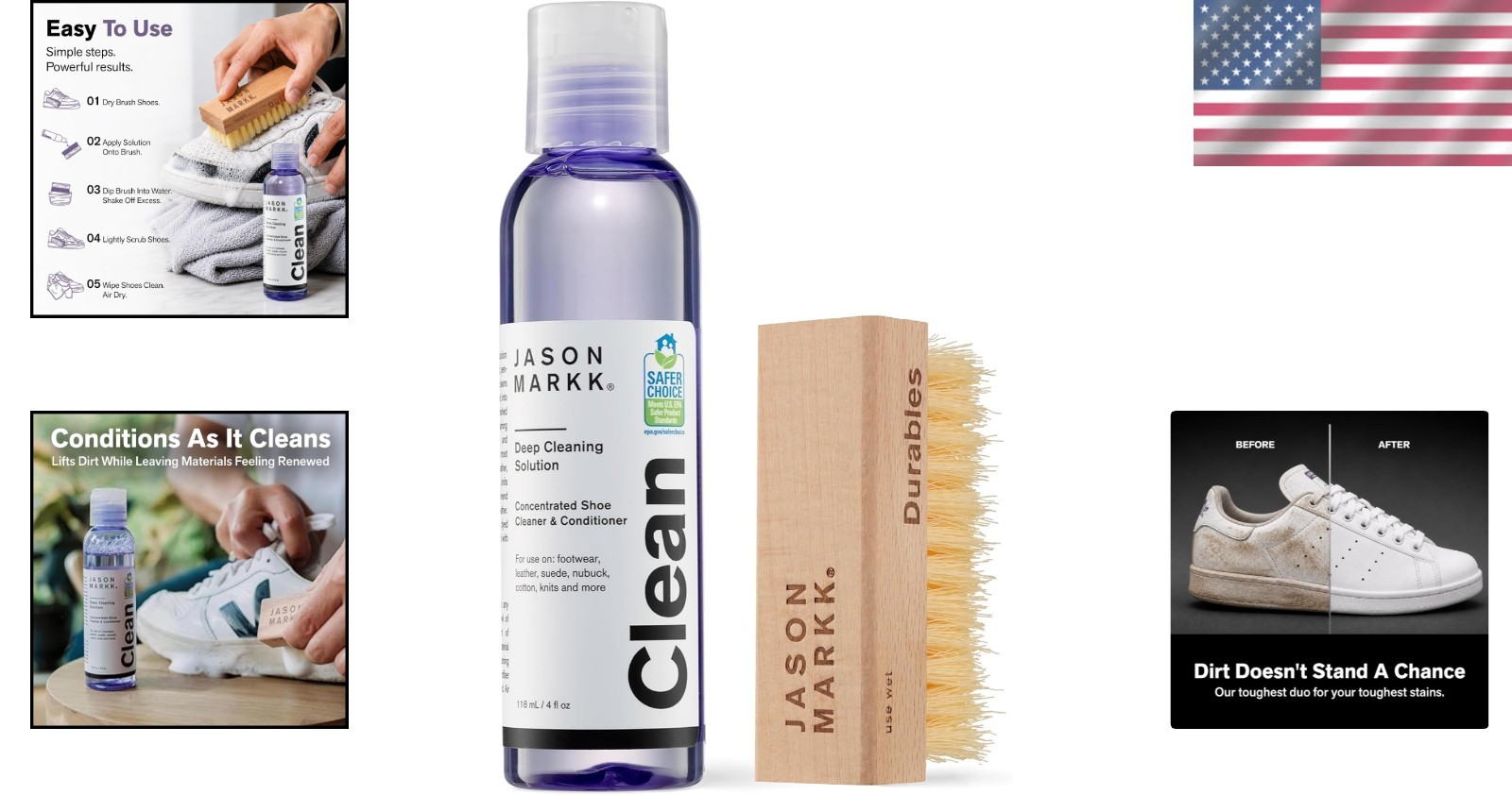 Professional 4 oz Sneaker Care Kit: Deep Clean & Durable Brush for Any Footwear