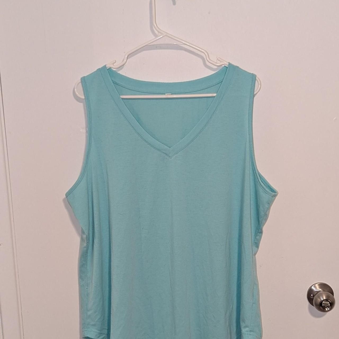 MAGCOMSEN Women’s Cotton V-Neck Tank Top Breathable Summer Basic Tops 2XL