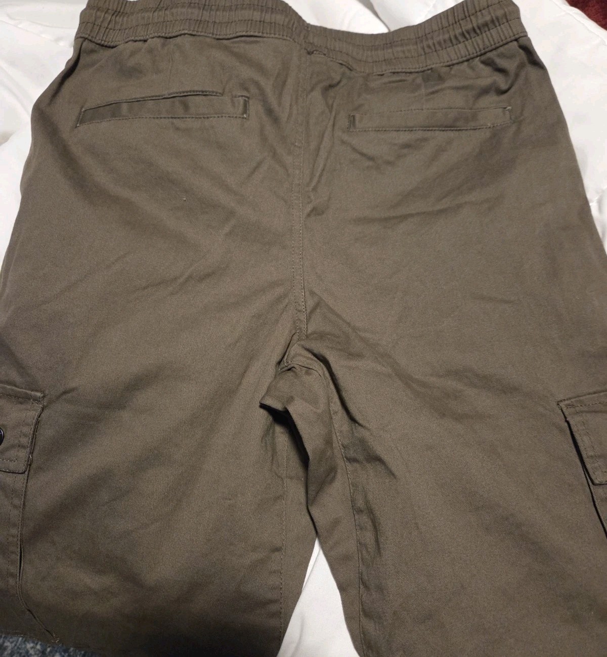 WeSC Slim Utility Cargo Joggers Cotton Chino Tapered Elastic Waist Men M Women L
