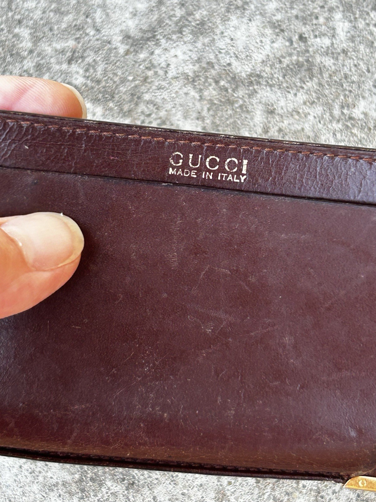 Vintage GUCCI Card Holder Brown Leather Vintage GUCCI Wallet Men’s Gucci Wallet