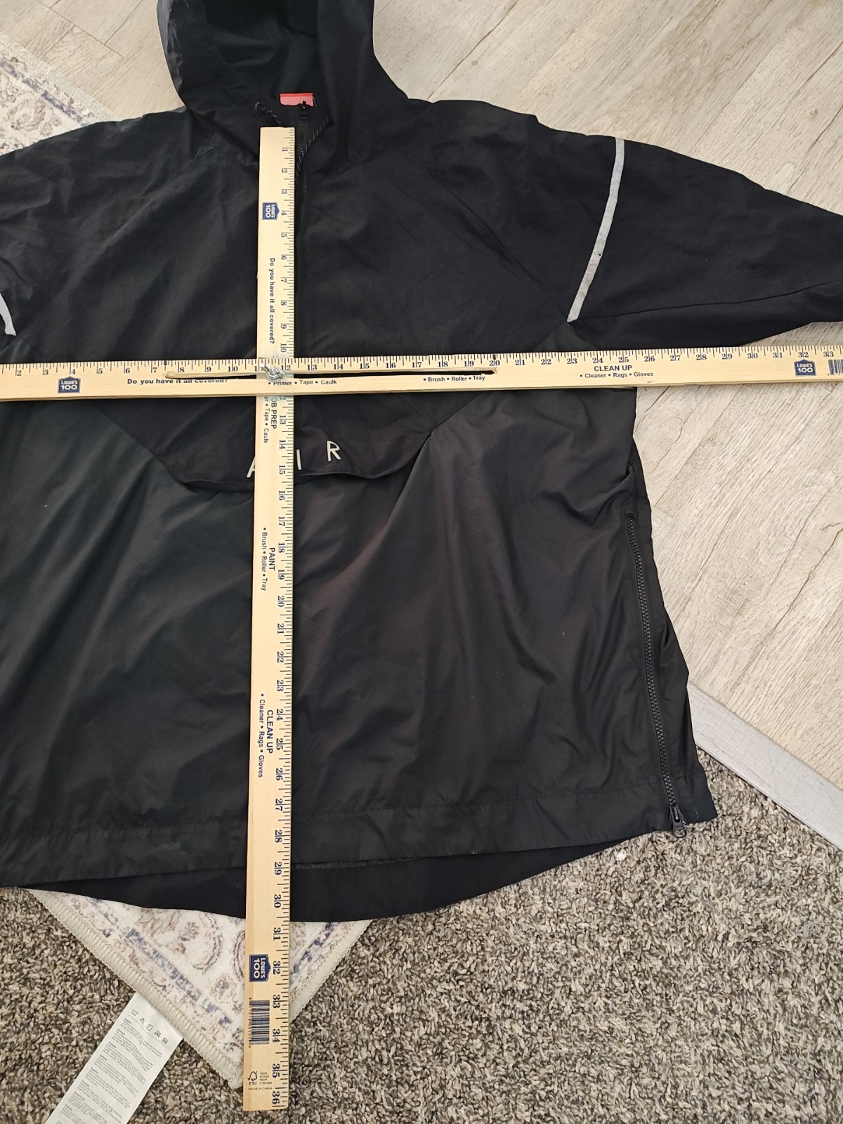 Nike Air Max 97 Anorak Jacket Men’s XXL Black Hooded 1/2 Zip Lightweight Pullove