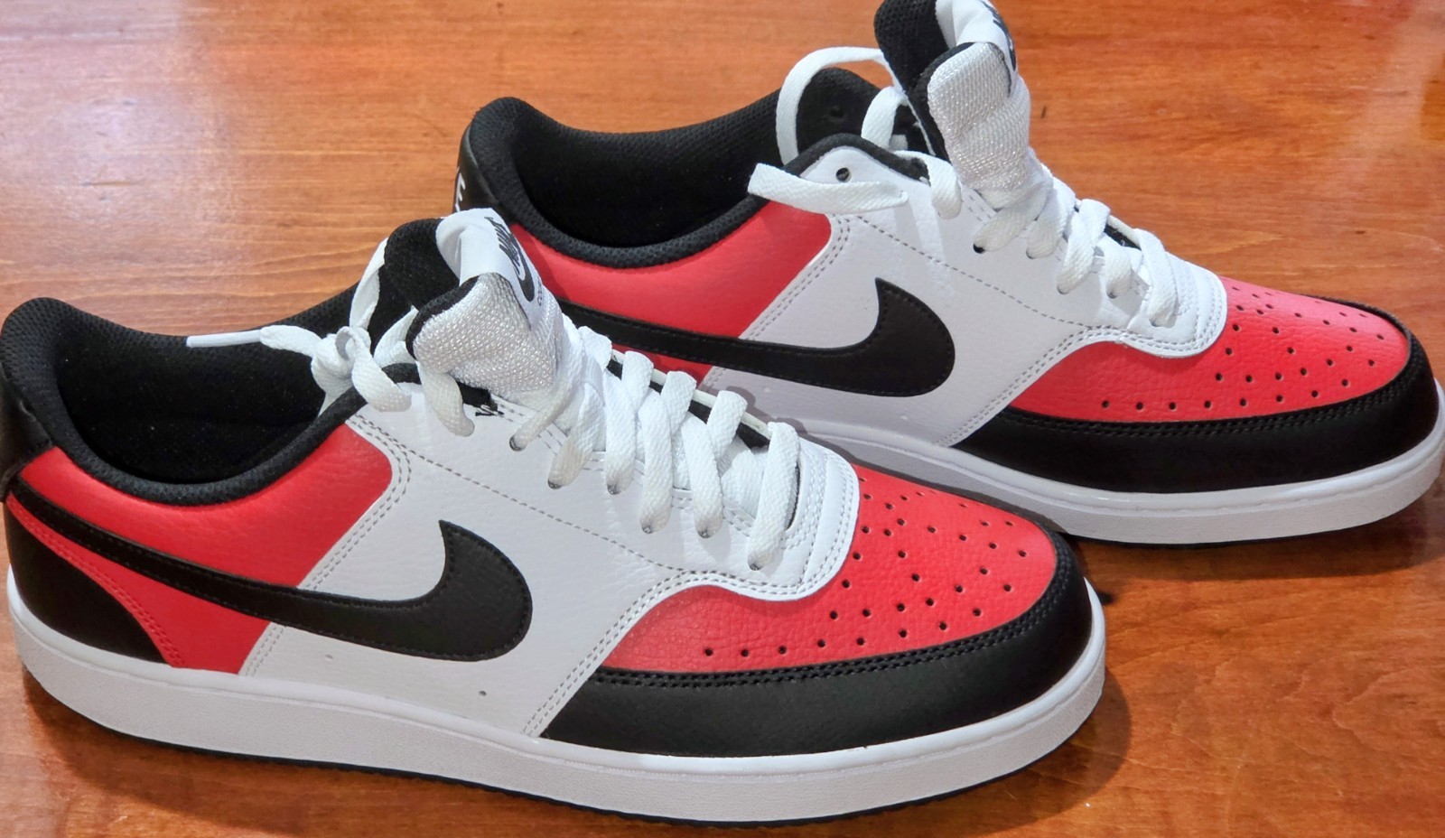Nike Court Vision Lo University Red Black White Men’s Low Top Sneakers 9.5
