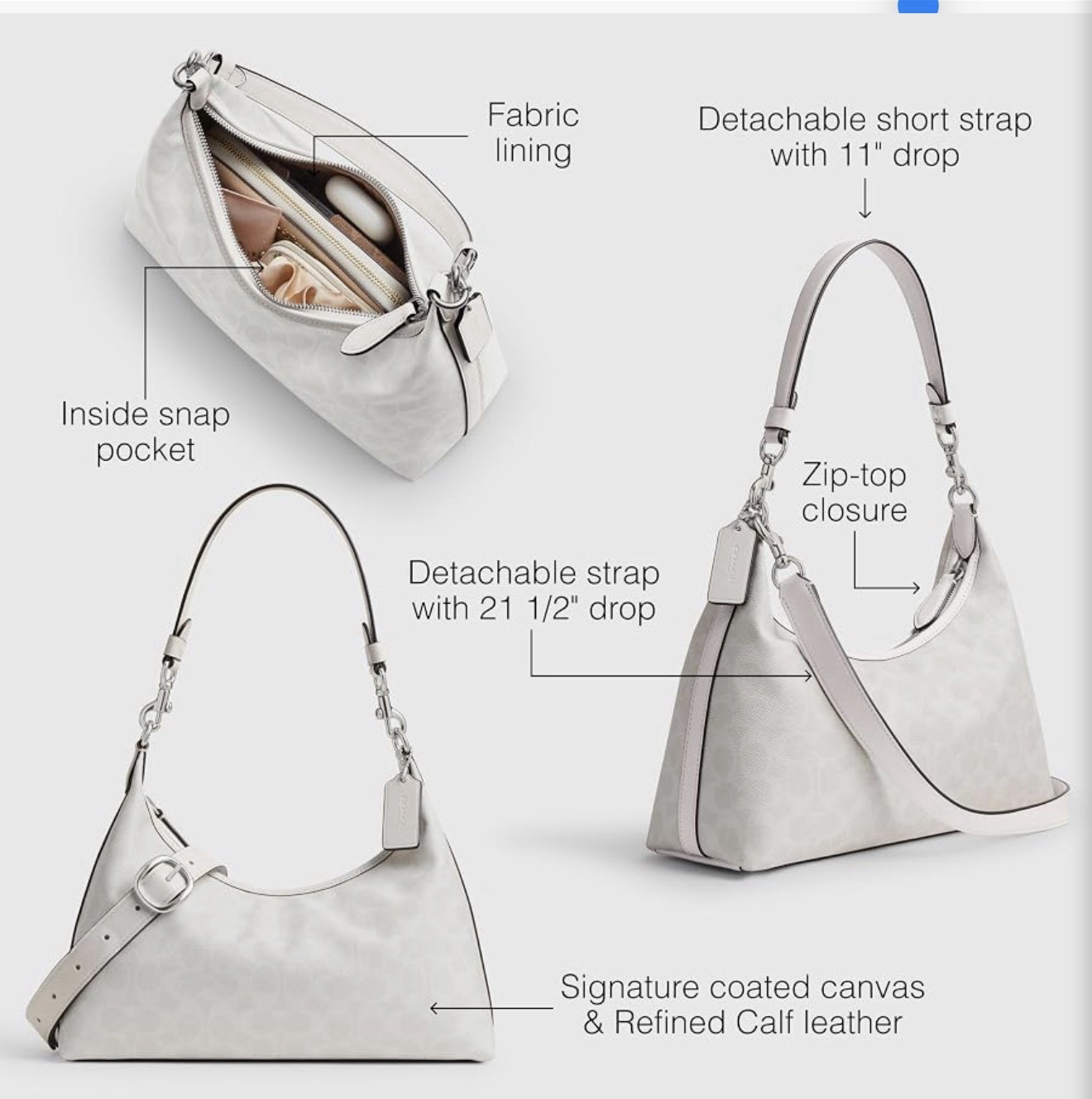 Coach Women’s Juliet Shoulder Bag in Signature Canvas