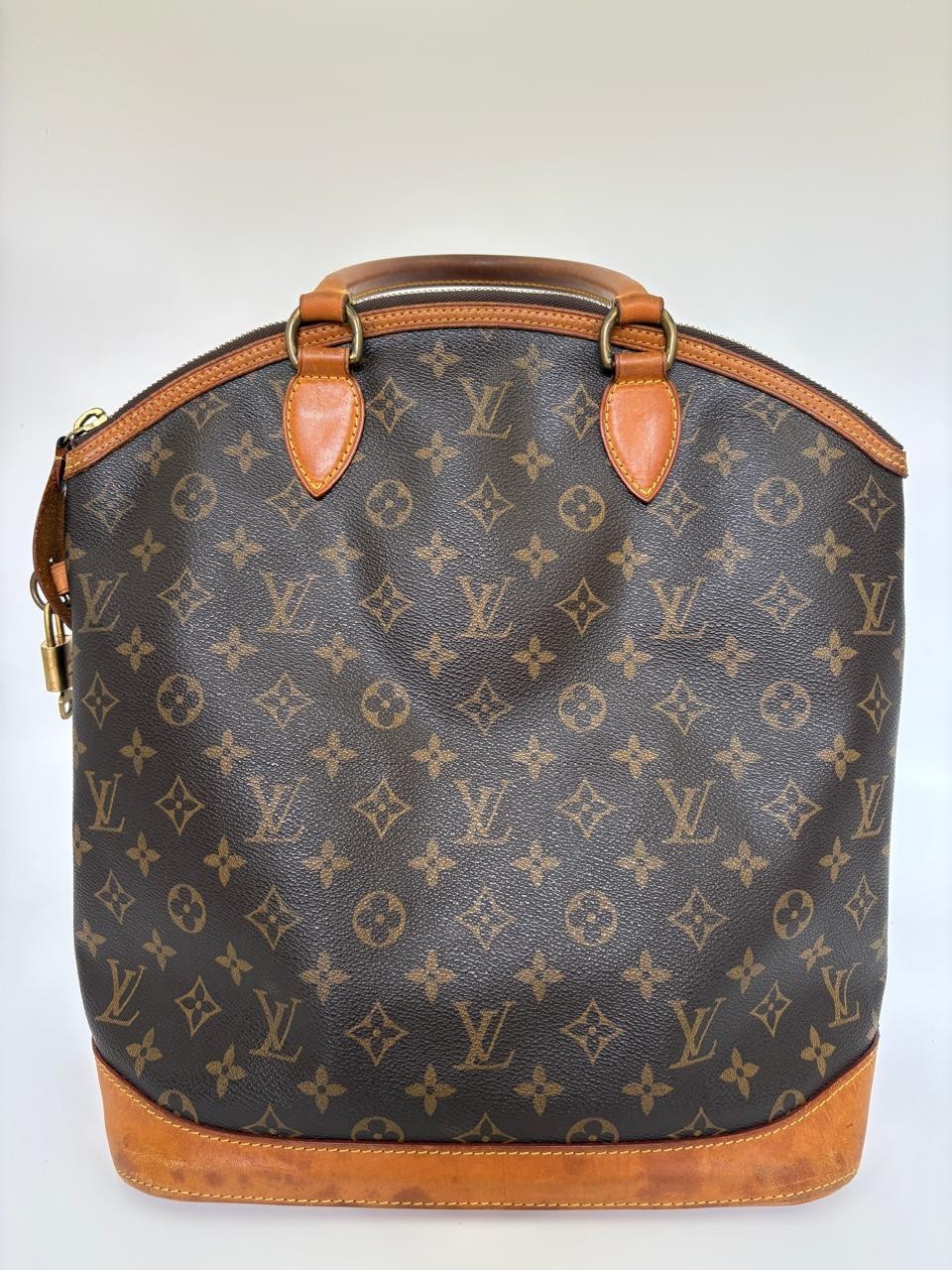 Louis Vuitton Lockit Vertical Monogram Canvas Satchel Bag FL0046 Dust Bag