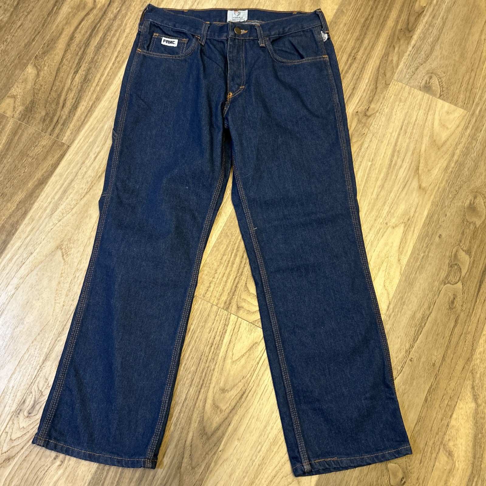 Tyndale FRMC Jeans Flame Resistant Pants F290T Blue Relaxed Carpenter 30X/28”