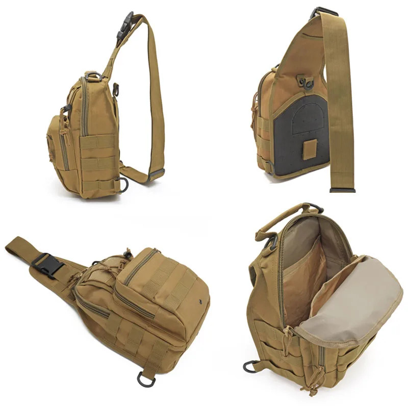 Mens Backpack Tactical Sling Shoulder Bag Molle Travel Chest Pack Outdoor Hiking