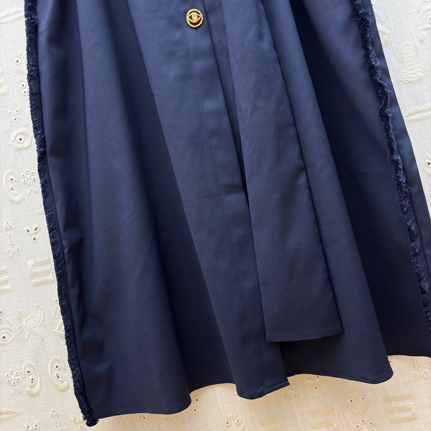 Blue Navy Long Shirt Blue Schiaparelli Dress