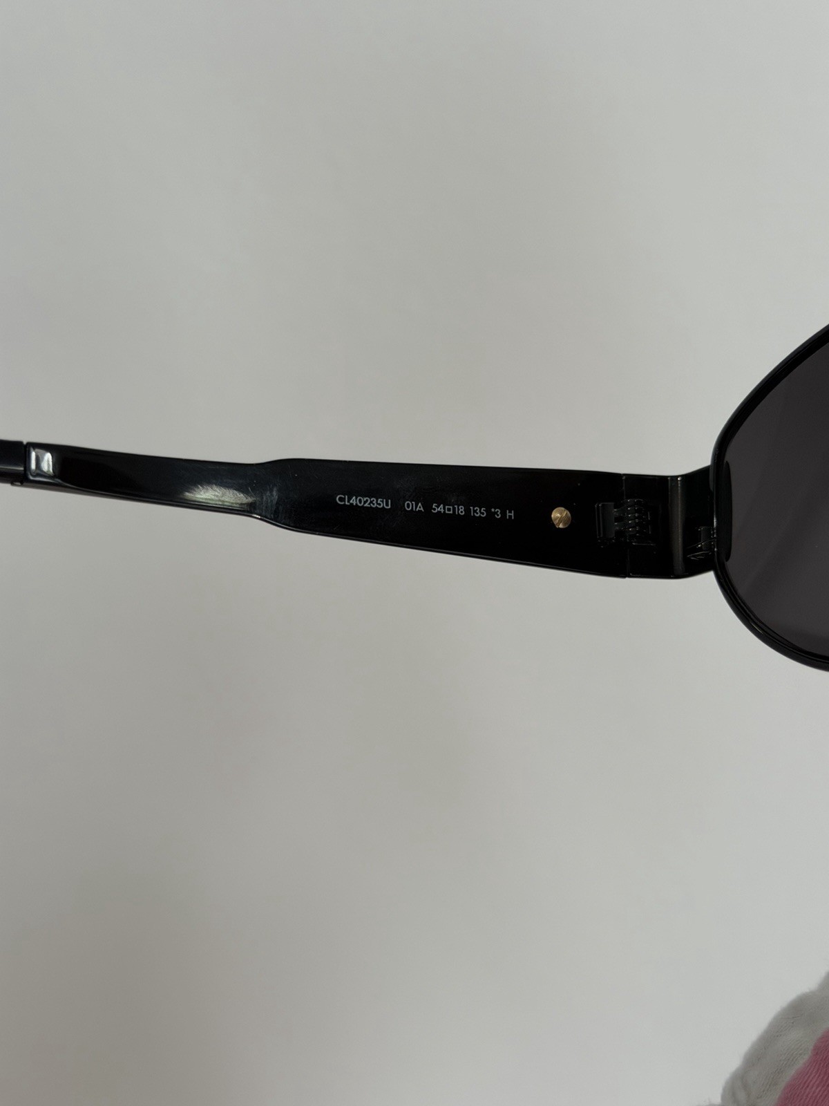 Celine Black And Gold Triomphe Metal 01 Sunglasses Authentic