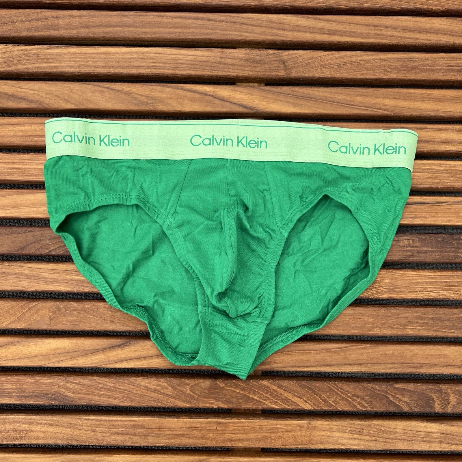 Calvin Klein CK men green ICON cotton stretch Hip Brief Underwear S M L