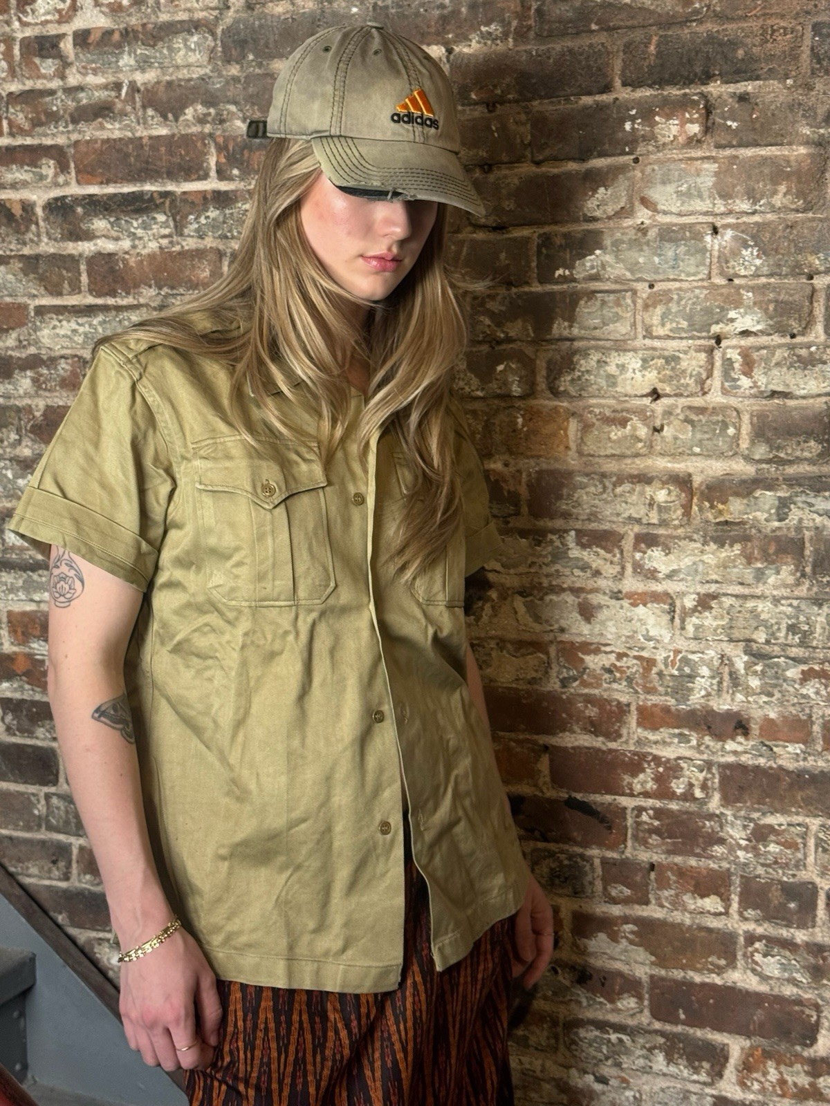 1950s Tan American Short Sleeve Officers Shirt
