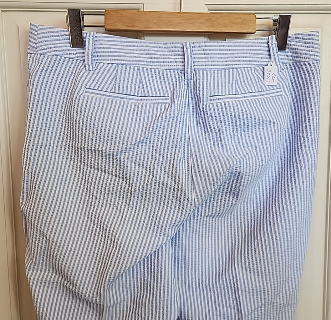 Talbots Perfect Crop Pants Womens 12P 34×21.5 Poplin Pockets Stretch 52-35617