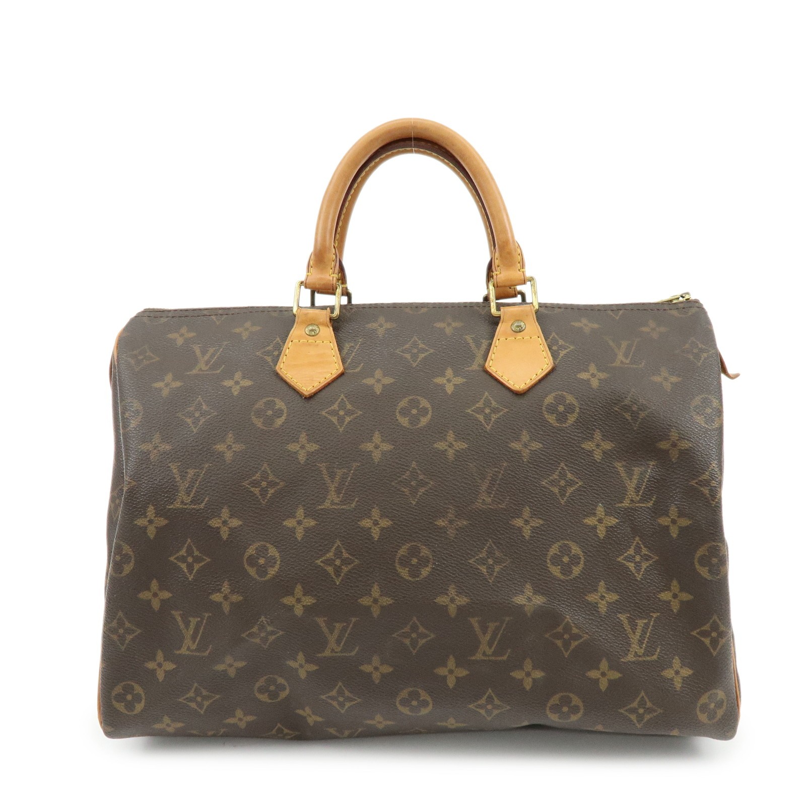 Louis Vuitton Monogram Speedy 30 Boston Bag Hand Bag Brown M41526 Auth Used F/S