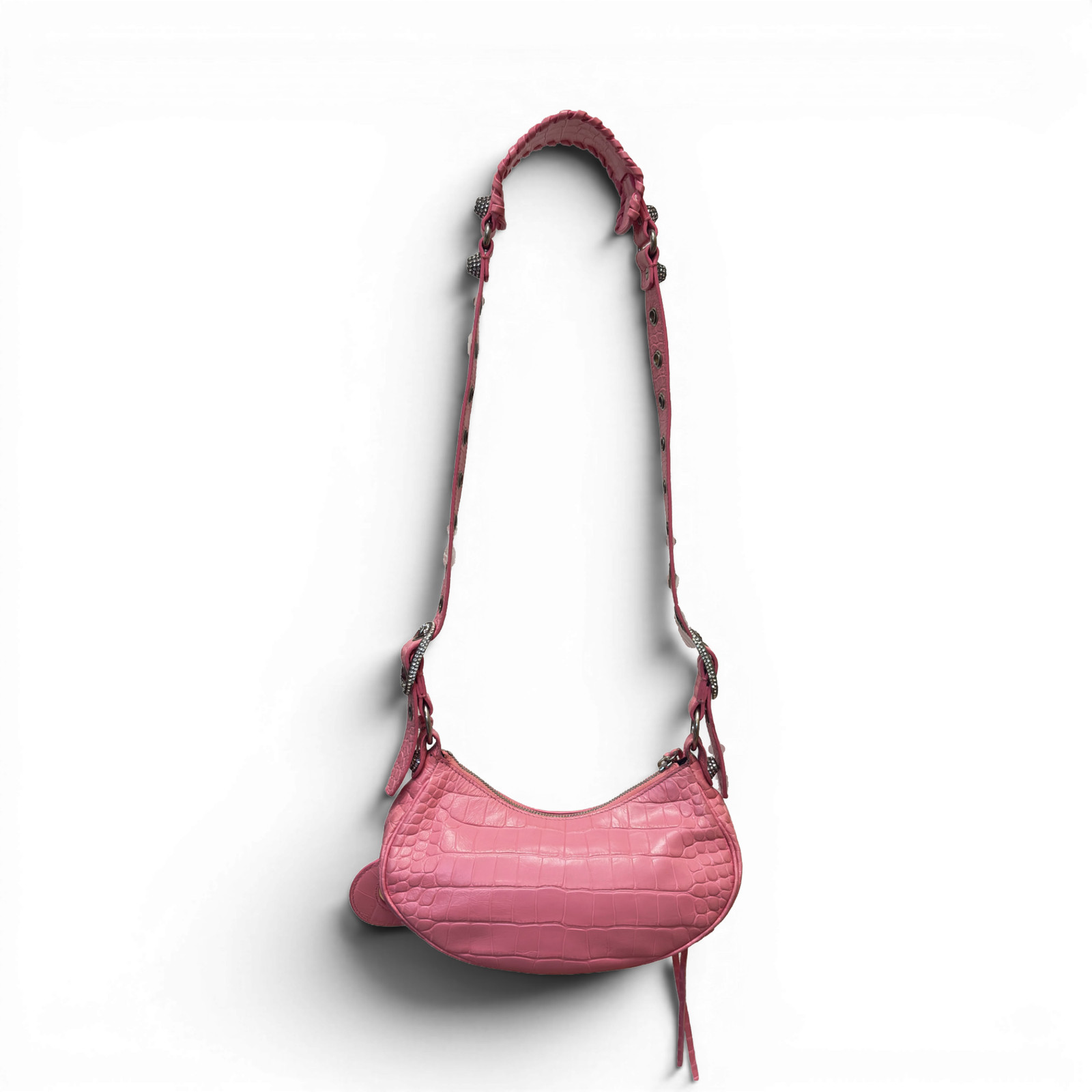 BALENCIAGA Le Cagole Shoulder Bag XS Linestone Pink