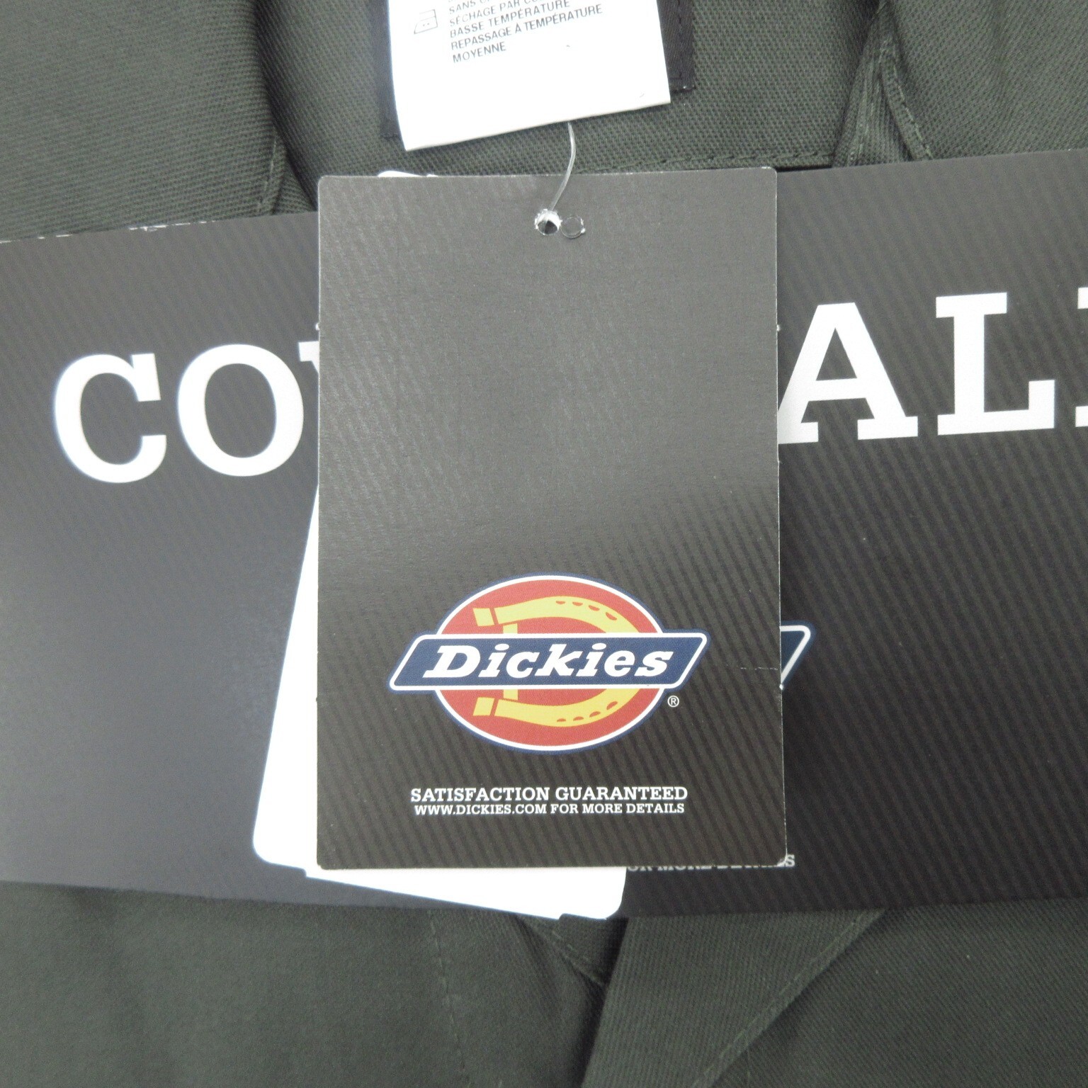 Dickies Men’s Coverall Work Size Medium Olive Green Twill Long Sleeve New