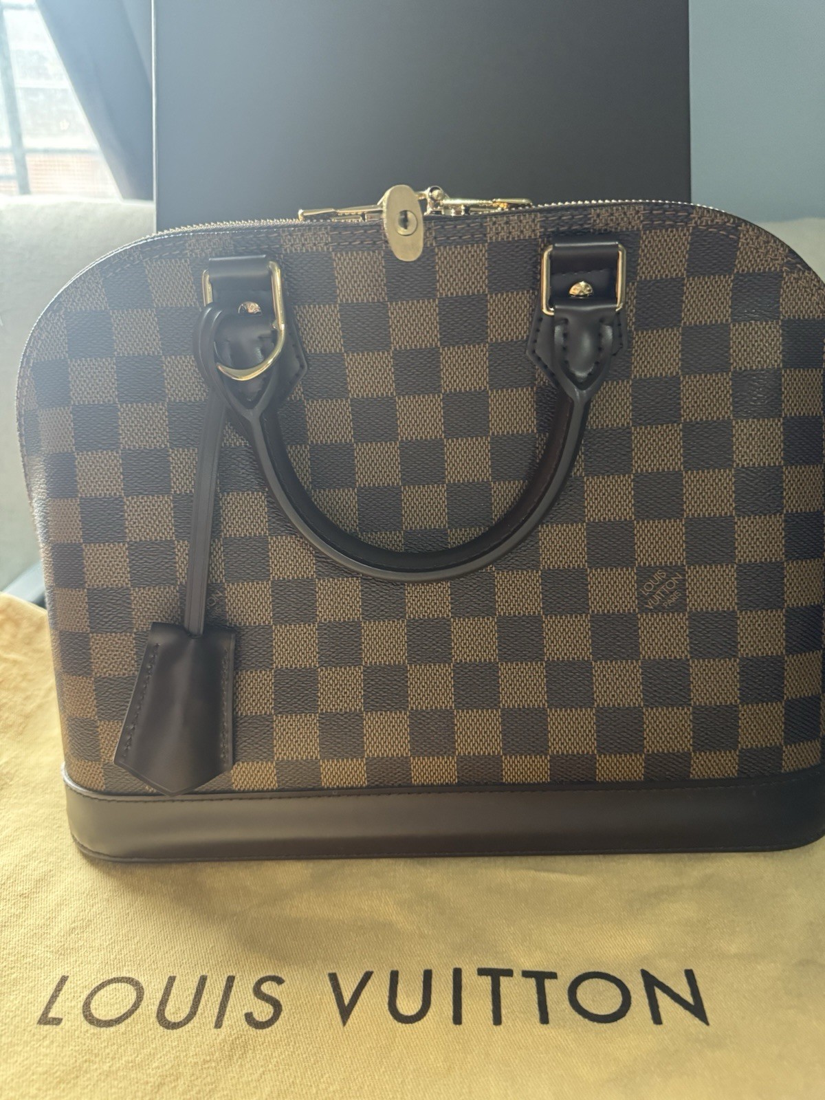 louis vuitton damier ebene alma pm